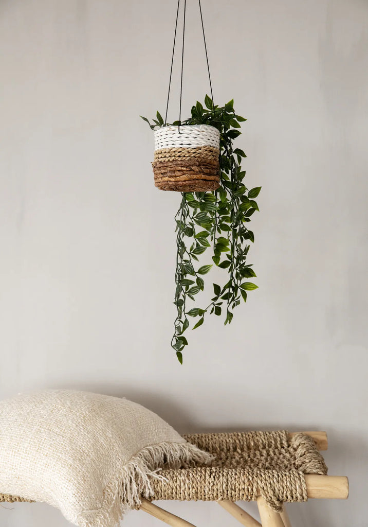 Cintre pour plantes en forme de feuille de bananier - Blanc naturel