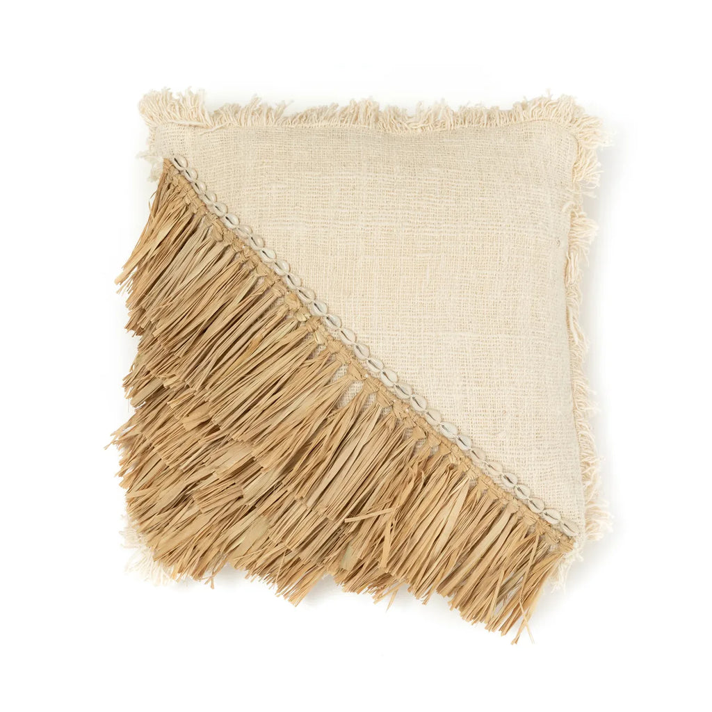 La Housse de Coussin en Coton Raphia - Blanc Naturel - 40x40