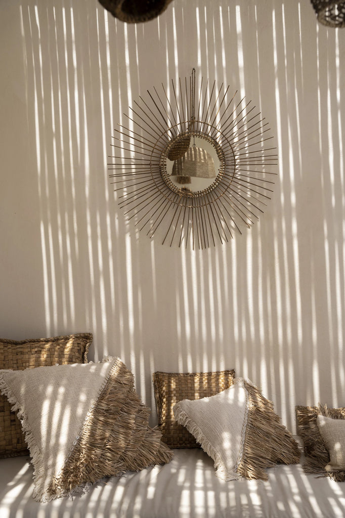 La Housse de Coussin en Coton Raphia - Blanc Naturel - 40x40