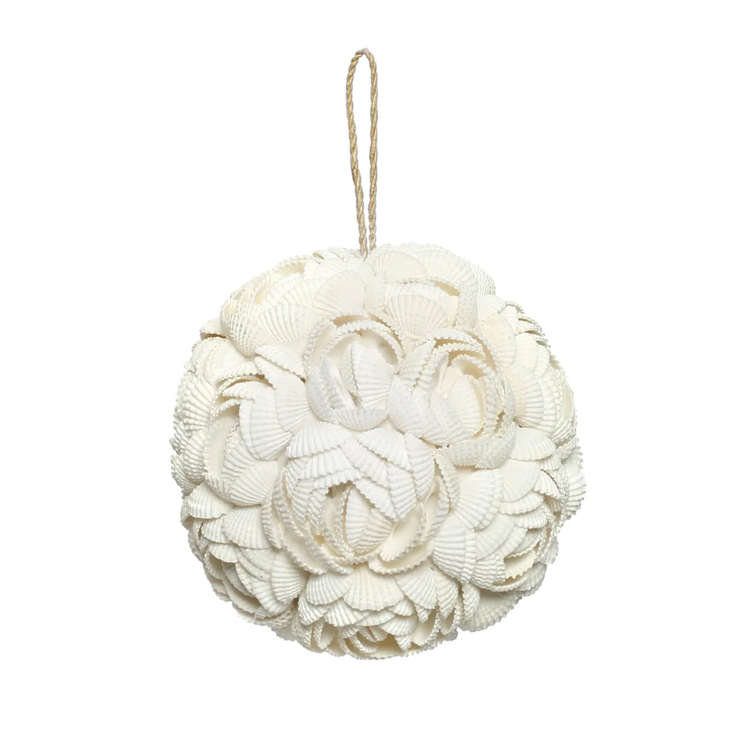 The Rose Shell Ball Pendant - White - L