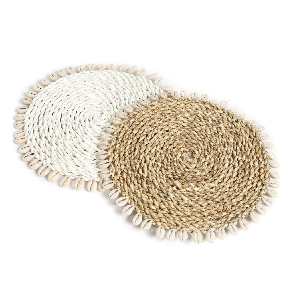 The Seagrass Shell Pot Coaster - Natural