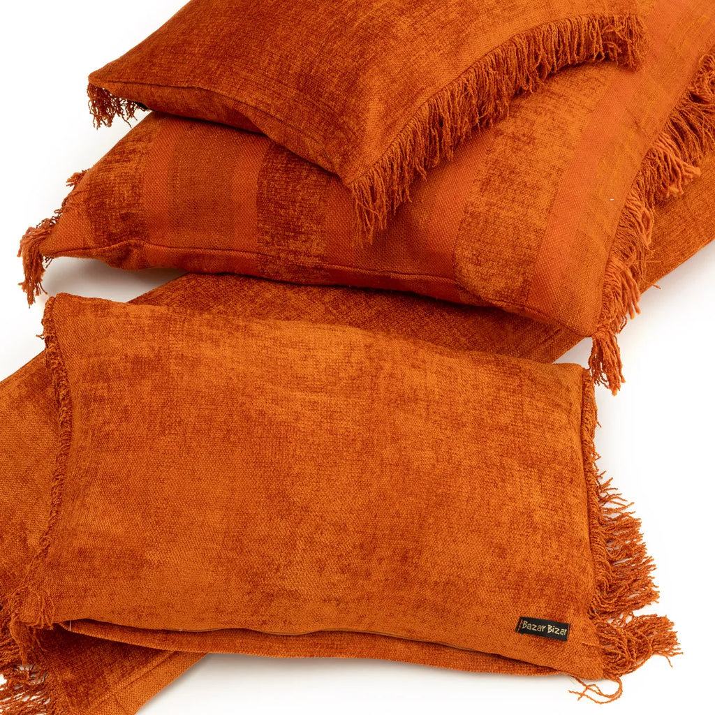 La Housse de Coussin Oh My Gee - Velours Rouille - 40x40