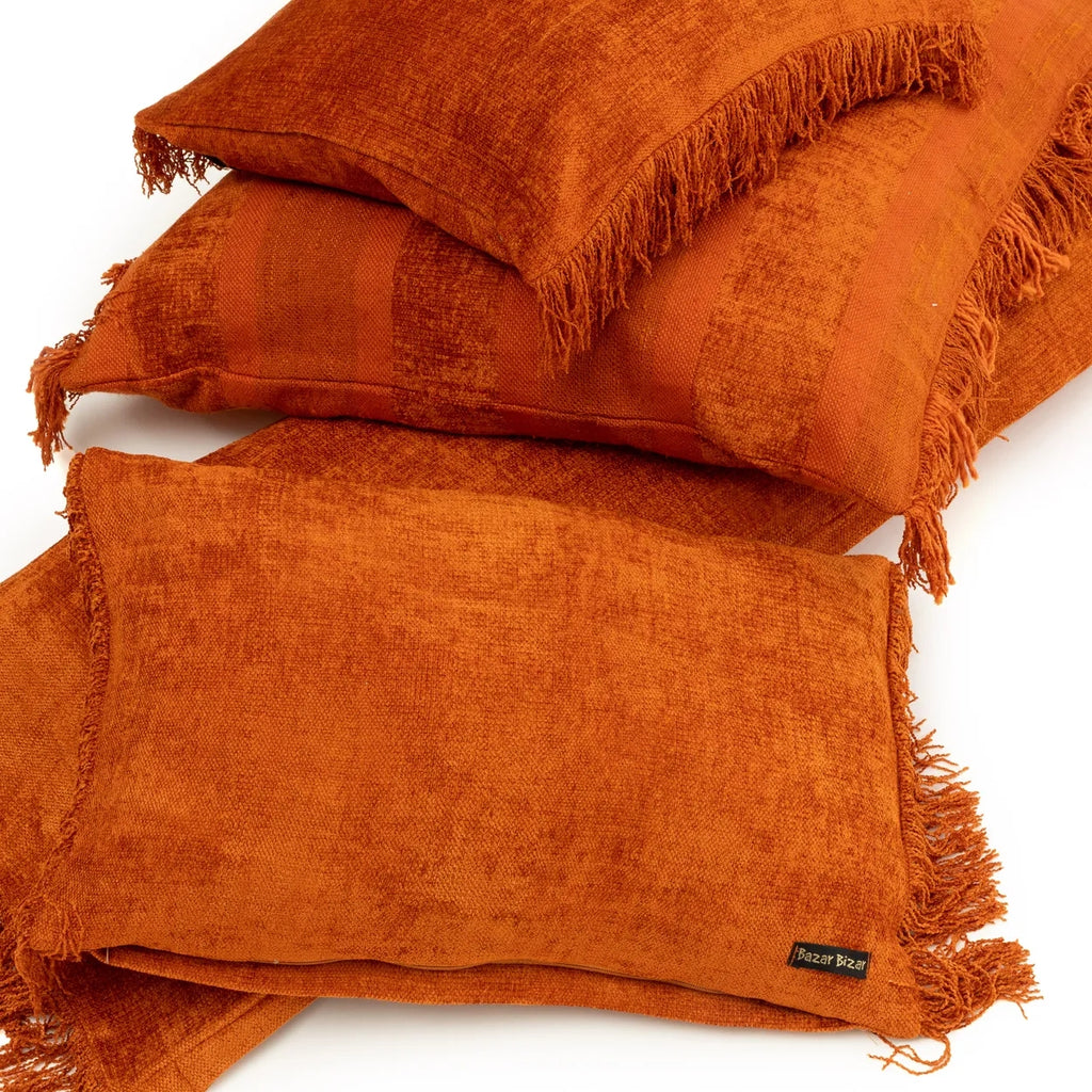 La Housse de Coussin Oh My Gee - Velours Rouille - 60x60