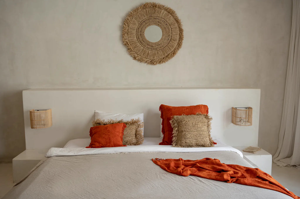 La Housse de Coussin Raphia - Carré - Naturel - 40x40