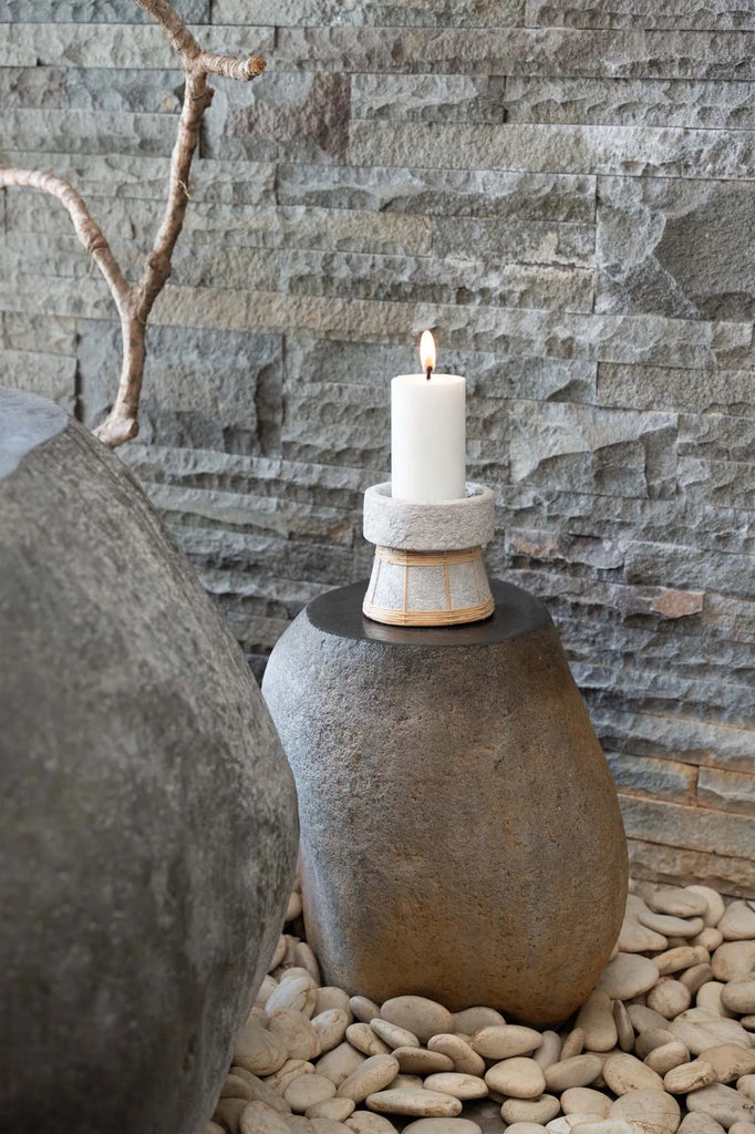 Bougeoir The Serene - Gris Béton Naturel - S