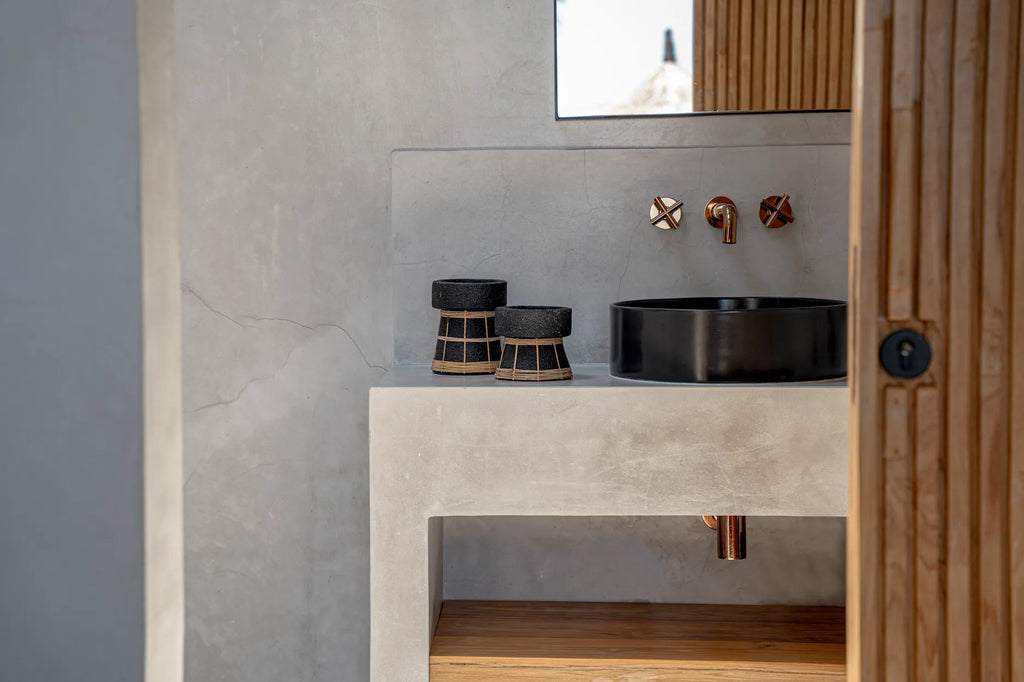 De Serene Kaarsenhouder - Zwart Naturel - S